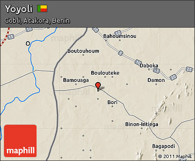 Shaded Relief Map of Yoyoli