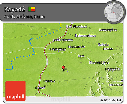 Physical Panoramic Map of Kayodé