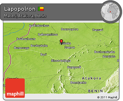 Physical Panoramic Map of Lapopolron