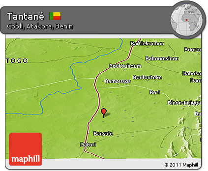 Physical Panoramic Map of Tantané