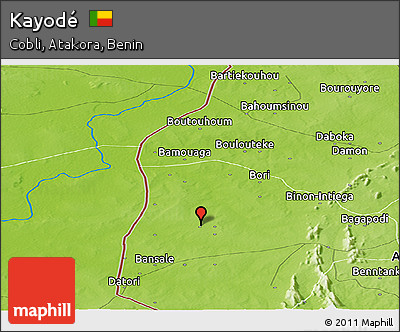 Physical Panoramic Map of Kayodé
