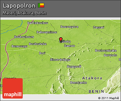 Physical Panoramic Map of Lapopolron