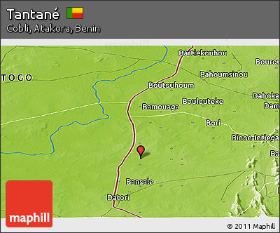 Physical Panoramic Map of Tantané