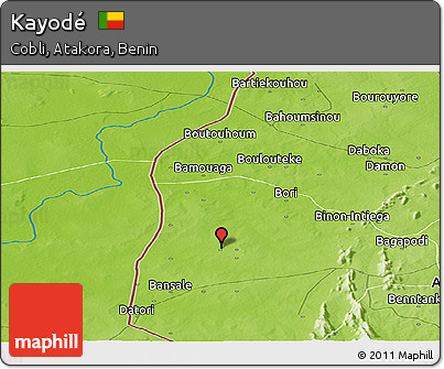 Physical Panoramic Map of Kayodé