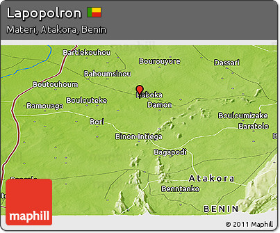 Physical Panoramic Map of Lapopolron