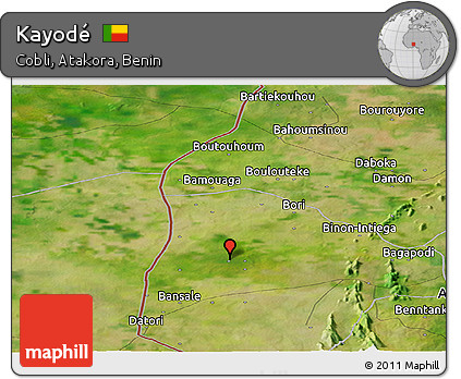 Satellite Panoramic Map of Kayodé