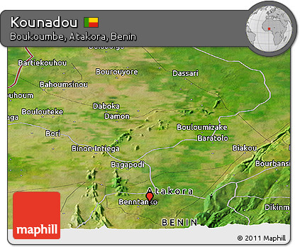 Satellite Panoramic Map of Kounadou
