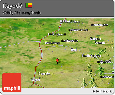 Satellite Panoramic Map of Kayodé