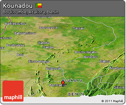 Satellite Panoramic Map of Kounadou