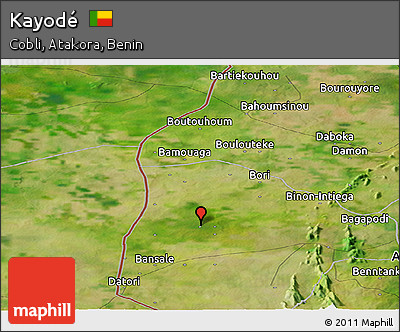 Satellite Panoramic Map of Kayodé
