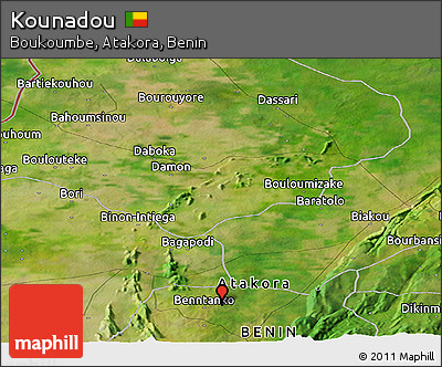 Satellite Panoramic Map of Kounadou