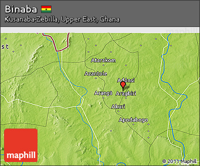 Physical 3D Map of Binaba