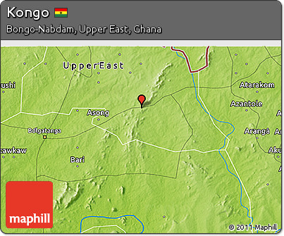 Physical 3D Map of Kongo