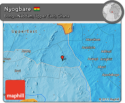 Political 3D Map of Nyogbare