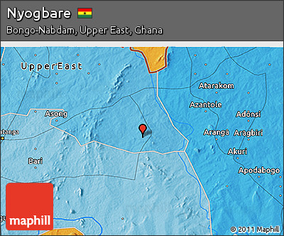Political 3D Map of Nyogbare