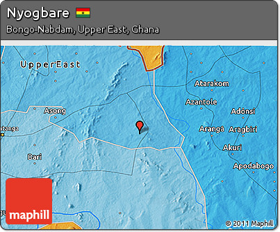 Political 3D Map of Nyogbare