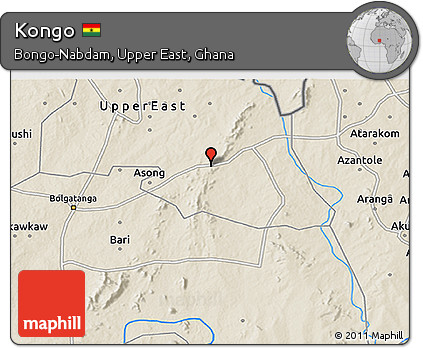 Shaded Relief 3D Map of Kongo