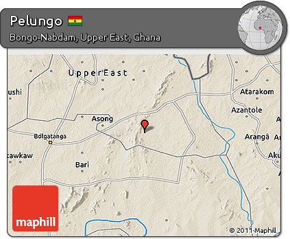 Shaded Relief 3D Map of Pelungo