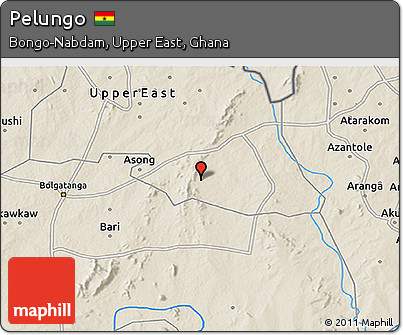 Shaded Relief 3D Map of Pelungo