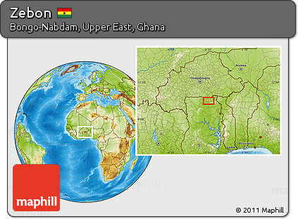 Physical Location Map of Zebon