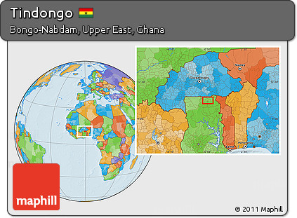 Political Location Map of Tindongo