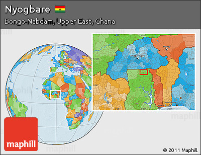 Political Location Map of Nyogbare