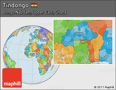 Political Location Map of Tindongo