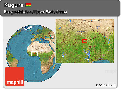 Satellite Location Map of Kugure