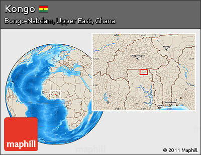 Shaded Relief Location Map of Kongo