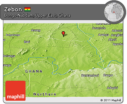 Physical Panoramic Map of Zebon