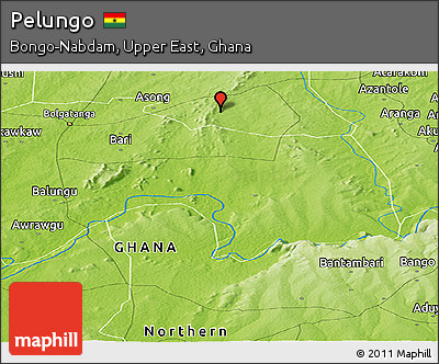 Physical Panoramic Map of Pelungo