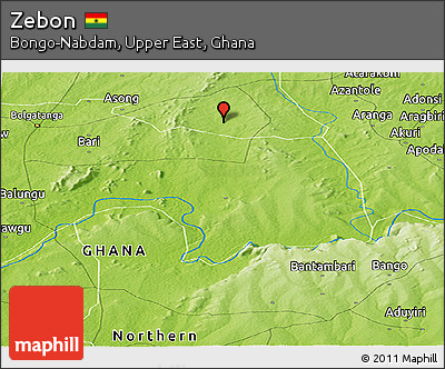 Physical Panoramic Map of Zebon