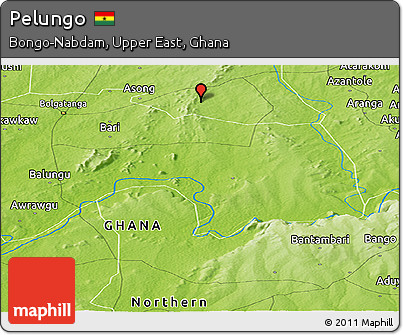 Physical Panoramic Map of Pelungo