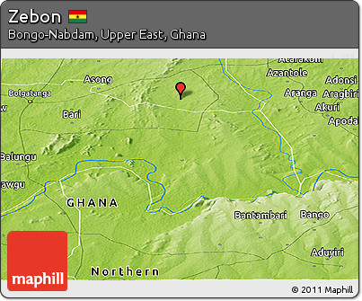 Physical Panoramic Map of Zebon