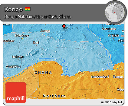 Political Panoramic Map of Kongo