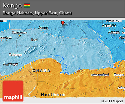 Political Panoramic Map of Kongo