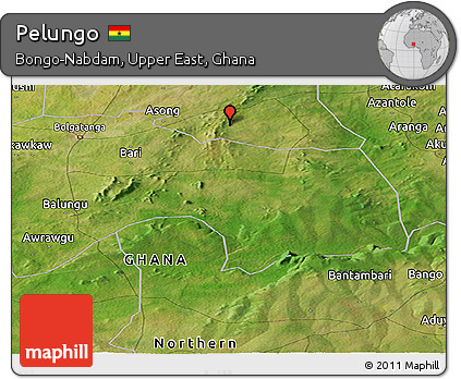 Satellite Panoramic Map of Pelungo