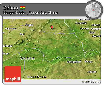 Satellite Panoramic Map of Zebon