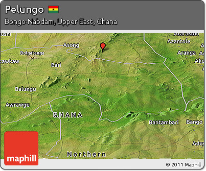 Satellite Panoramic Map of Pelungo