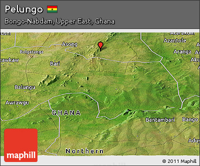 Satellite Panoramic Map of Pelungo