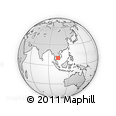 Outline Map of Bokor Hill Station, rectangular outline