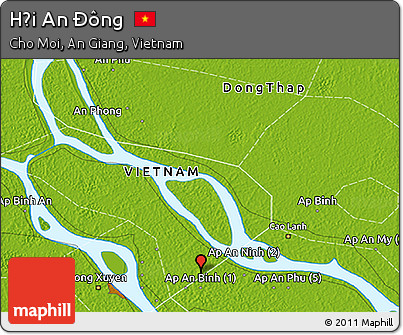 Physical 3D Map of Hội An Ðông