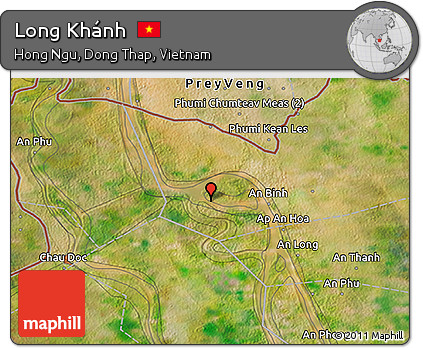 Satellite 3D Map of Long Khánh