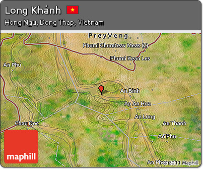 Satellite 3D Map of Long Khánh