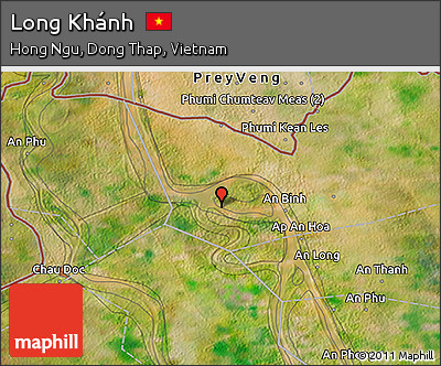 Satellite 3D Map of Long Khánh