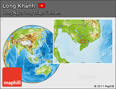 Physical Location Map of Long Khánh