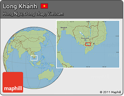 Savanna Style Location Map of Long Khánh