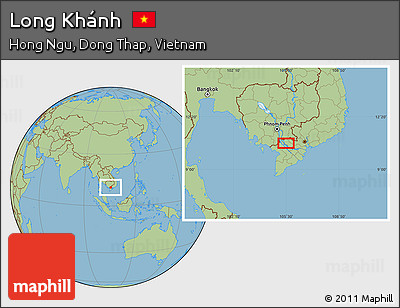 Savanna Style Location Map of Long Khánh