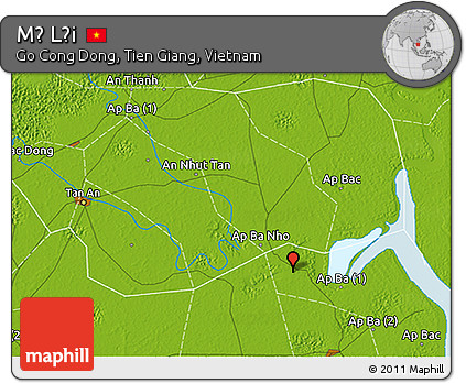 Physical 3D Map of Mỹ Lợi