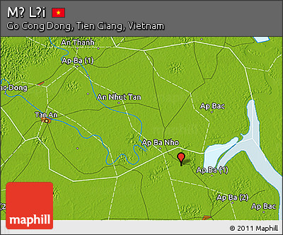 Physical 3D Map of Mỹ Lợi